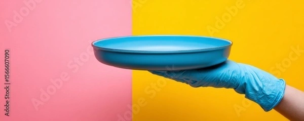 Obraz Blue Plate on Hand