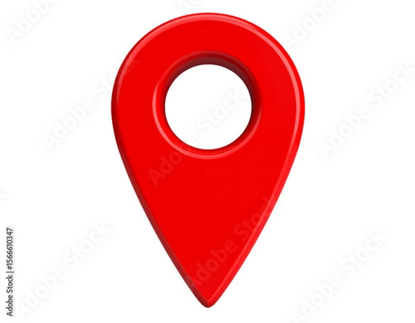 Obraz 3D Render of Red Location Pin 