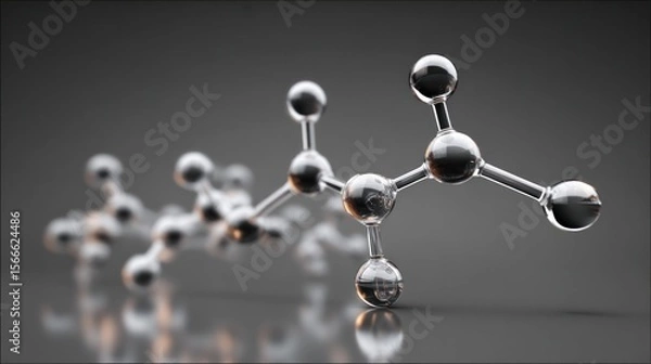 Fototapeta Molecular structure visualization