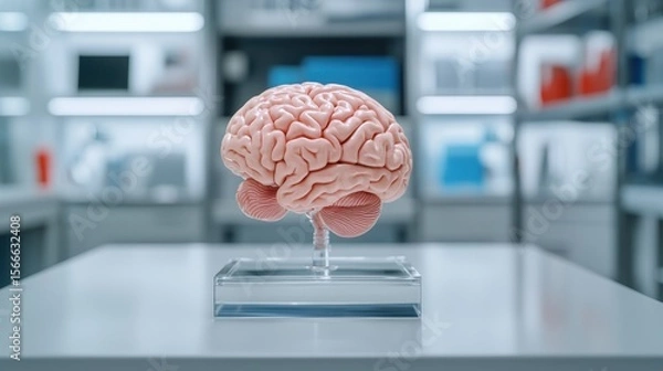 Obraz Detailed Human Brain Model on Display in Modern Laboratory