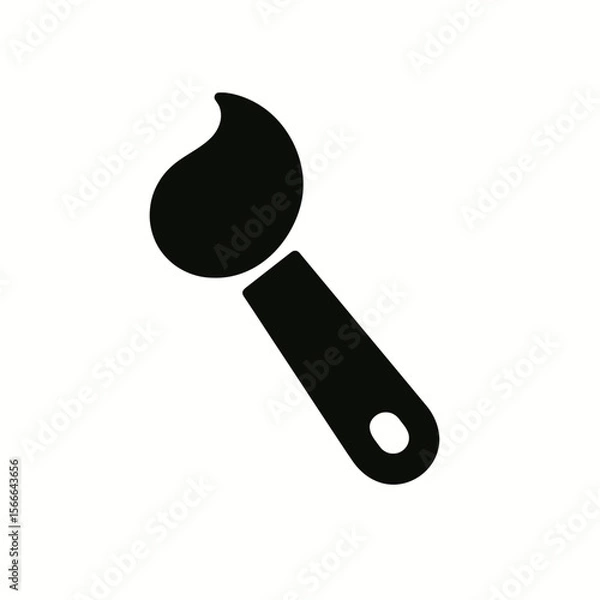 Fototapeta very simple flat and single minimalist Curious Brush Step Silhouettes in black on a white background