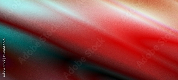 Fototapeta Abstract Red and Teal Gradient Swirl: Textured Digital Background Image