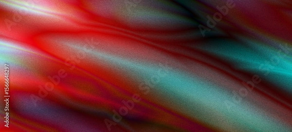 Fototapeta Abstract Red and Teal Gradient Swirl: Textured Digital Background Image