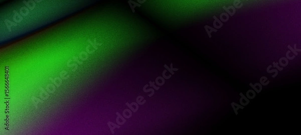 Fototapeta Abstract Green and Purple Gradient Background: Dark, Moody, Textured Design
