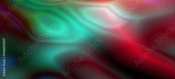 Fototapeta Abstract Teal Red Gradient Swirl Background Texture: Digital Art