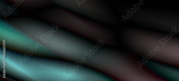 Fototapeta Abstract Teal and Gray Gradient Swirling Fabric Texture Background