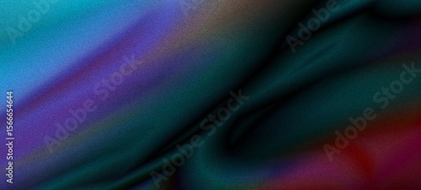 Fototapeta Abstract Teal Purple Draped Fabric Texture: Moody, Textured Background