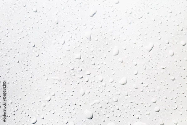 Obraz Water drops on white background, seamless water drops pattern background