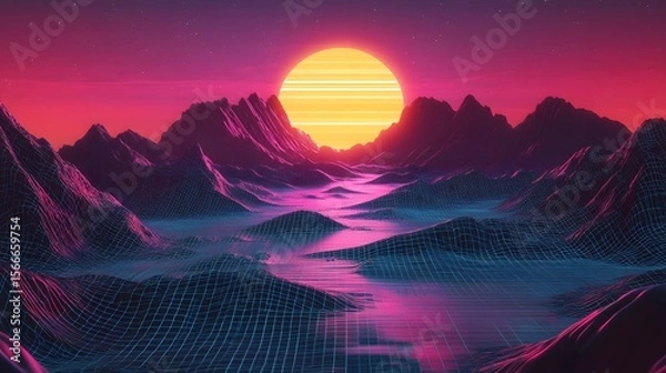 Fototapeta Retro Abstract Holographic Background
