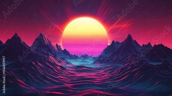 Fototapeta Retro Abstract Holographic Background