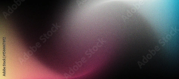 Fototapeta Smooth glowing abstract background with purple, pink, blue gradients on dark backdrop, ideal for modern digital art, creative wallpapers, futuristic designs, and stylish visuals.