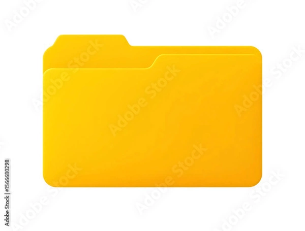 Obraz Yellow folder icon isolated on transparent background