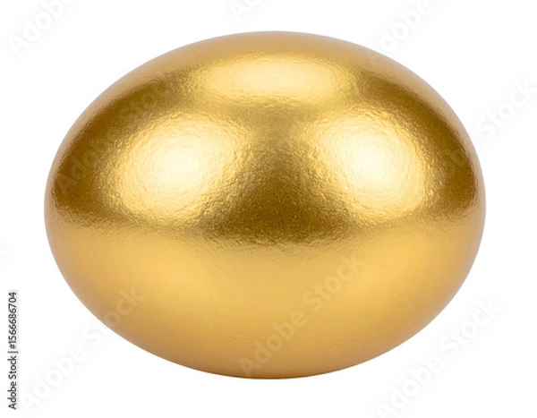 Fototapeta A radiant golden sphere gleams with luxurious metallic luster, symbolizing prosperity and precious value.