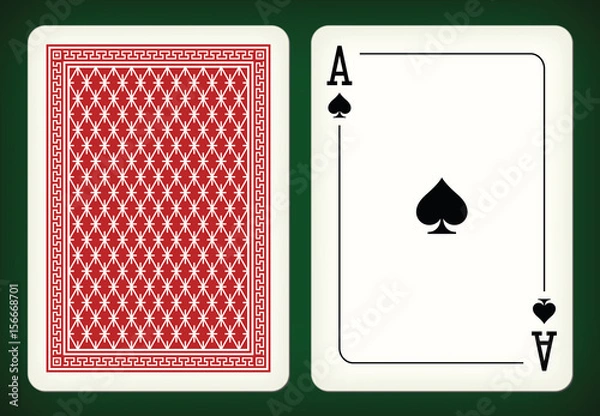 Obraz Ace of spades - playing cards vector illustration
