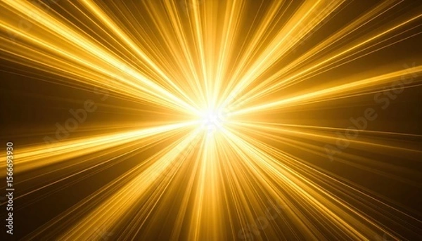 Obraz Warm, bright sunburst with glowing orange and yellow rays, an abstract explosion of light for a vibrant summer design