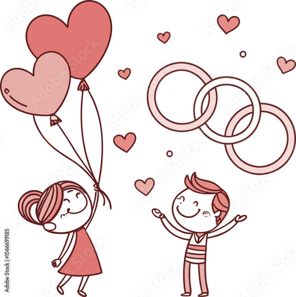 Fototapeta girl with heart