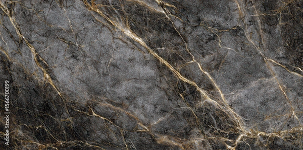 Fototapeta Marvelous marble texture showcasing deep gray and brown tones with stunning golden veins for high-end interior design inspiration