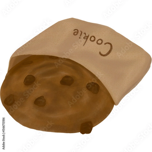 Fototapeta Dark chocolate cookie