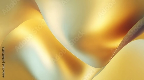 Fototapeta Golden fluid waves abstract background design