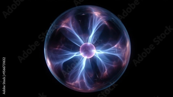 Fototapeta Plasma ball energy abstract science and technology background