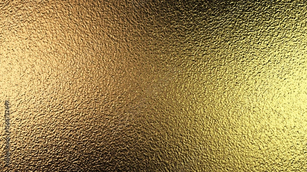 Fototapeta Shiny yellow gold foil texture background with gradient shadow