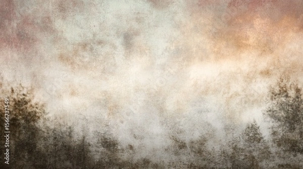 Fototapeta Misty landscape abstract art background texture design