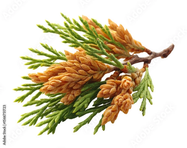 Fototapeta Exploring the cedar branch nature environment botanical beauty