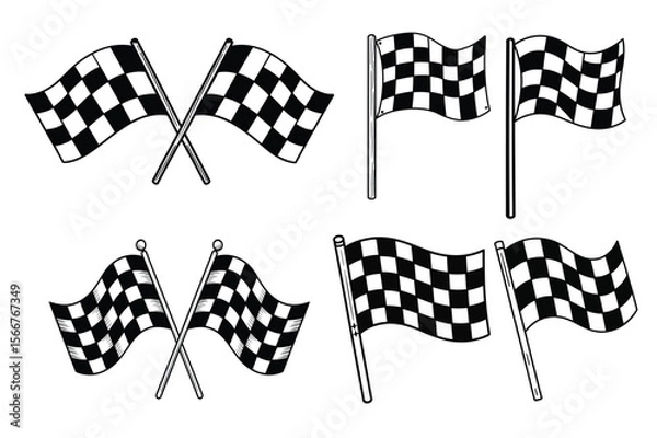 Fototapeta Racing Checkered Flag Vectors