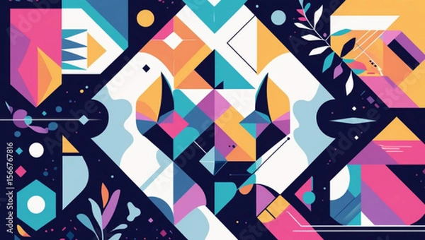 Obraz seamless geometric pattern