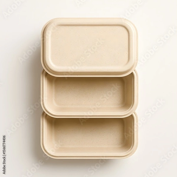 Obraz Close-Up Texture of Biodegradable Food Container - Plant-Based Material