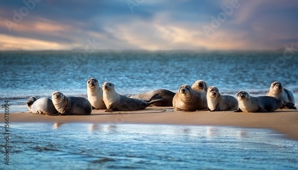 Obraz seals on the beach