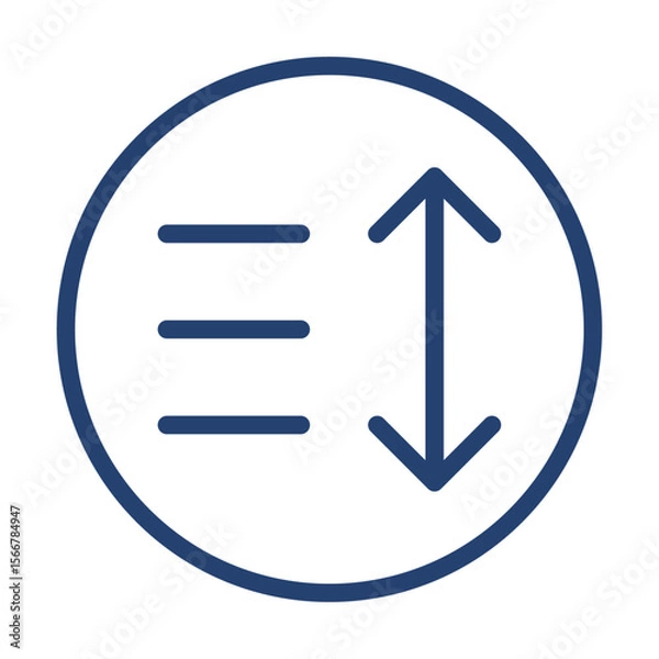 Obraz Sort list icon flat illustration outline logo