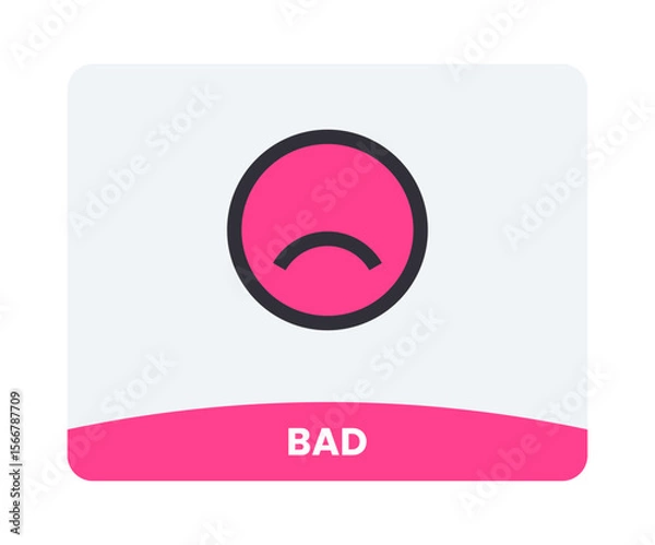 Fototapeta Customer Feedback UI with Emoji Ratings. User Review Popup with Negative Feedback