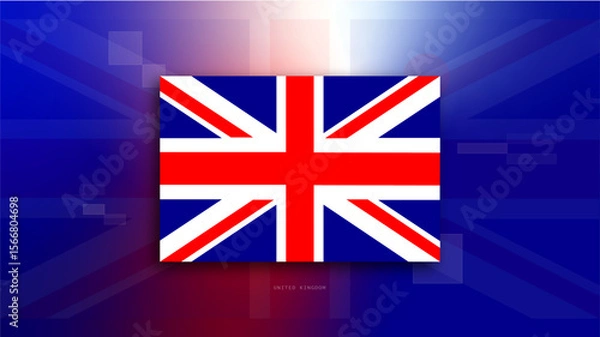 Obraz United Kingdom flag on abstract background