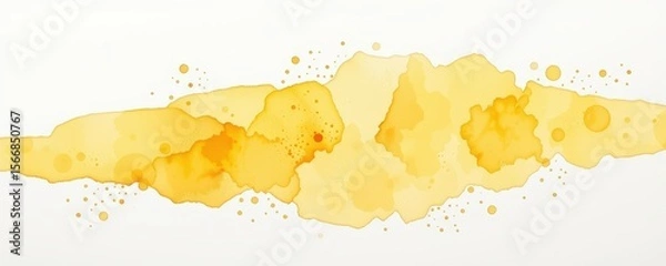 Obraz Bright Yellow Watercolor Splash with Abstract Texture and Design