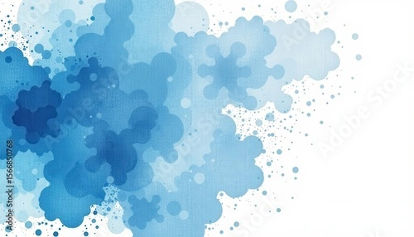 Obraz Blue Abstract Background with Soft Circles and Textures