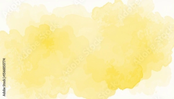 Obraz Soft Yellow Watercolor Background for Creative Design Projects