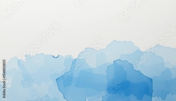 Obraz Soft Blue Watercolor Background for Abstract Design Projects