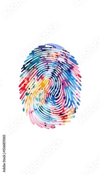 Obraz Colorful Abstract Fingerprint Art Design for Unique Backgrounds