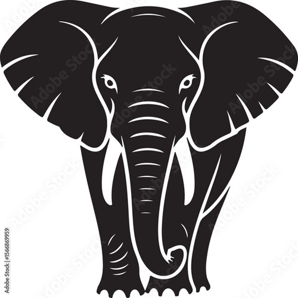 Fototapeta Walking Elephant with Raised Trunk Silhouette

Mother and Baby Elephant Vector Scene

Decorated Indian Elephant Silhouette Design

Elephant in Savannah Vector Art

Elephant Herd Silhouette at Sunset