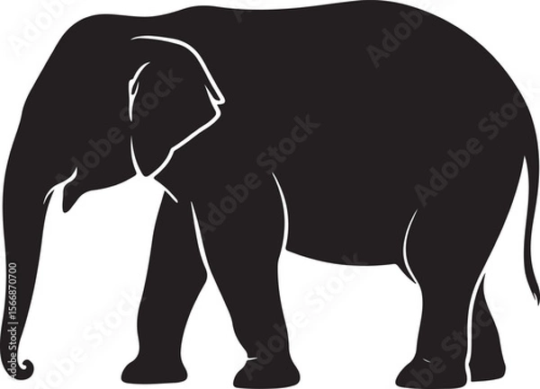 Fototapeta Walking Elephant with Raised Trunk Silhouette

Mother and Baby Elephant Vector Scene

Decorated Indian Elephant Silhouette Design

Elephant in Savannah Vector Art

Elephant Herd Silhouette at Sunset