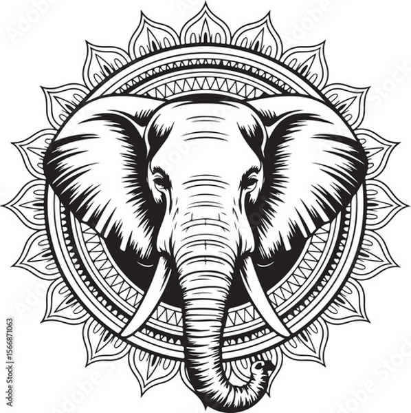 Fototapeta Walking Elephant with Raised Trunk Silhouette

Mother and Baby Elephant Vector Scene

Decorated Indian Elephant Silhouette Design

Elephant in Savannah Vector Art

Elephant Herd Silhouette at Sunset