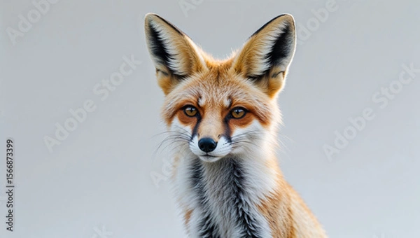 Obraz Fennec Fox Posing Isolated on White Background