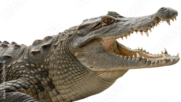Fototapeta Crocodile, isolated transparent background