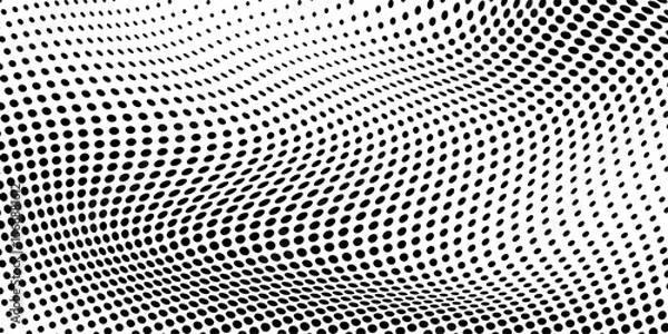Fototapeta Vintage Halftone Background. Fade Distressed Overlay. Modern Texture. dots modern