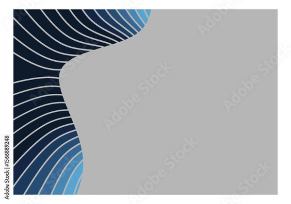 Fototapeta Modern abstract background with elegant blue and white line waves, creating a dynamic and futuristic impression.