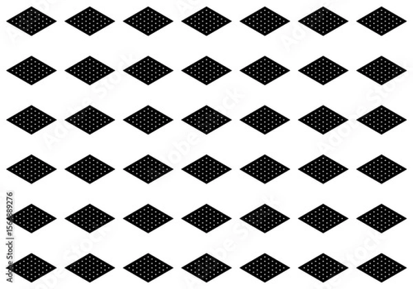 Fototapeta Geometric dot grid rhombus seamless pattern. Ideal for backgrounds, textiles, packaging, branding, or design projects.