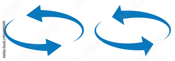 Obraz rotating arrow vector icon for 360 degrees clockwise icon for apps and website