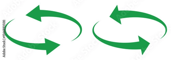 Obraz rotating arrow vector icon for 360 degrees clockwise icon for apps and website