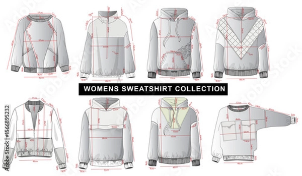 Fototapeta womens sweatshirt collection